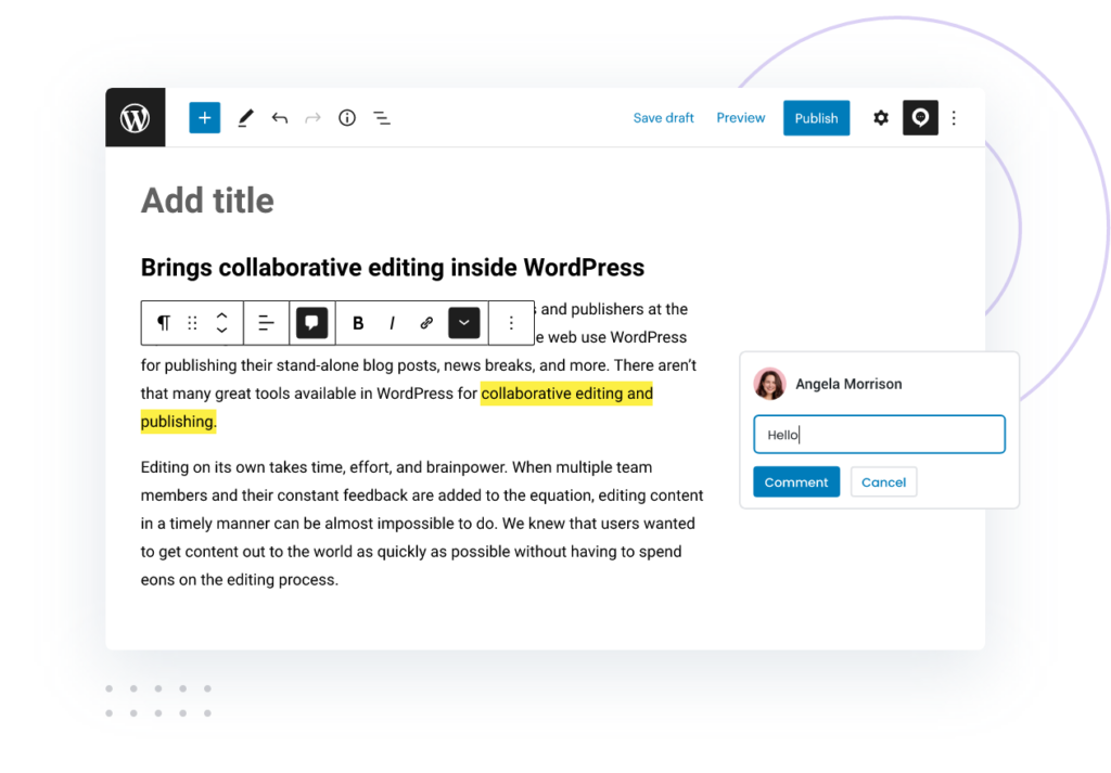 Inline Comment in WordPress Draft
