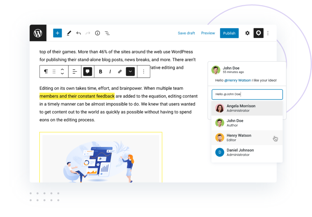Editorial Team Collaboration in WordPress Editor