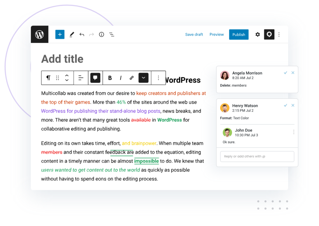 Suggestion Mode WordPress Editor