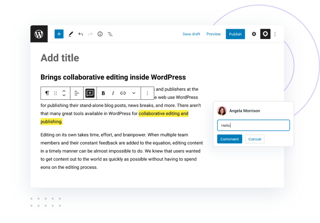 Inline Comment in WordPress Draft
