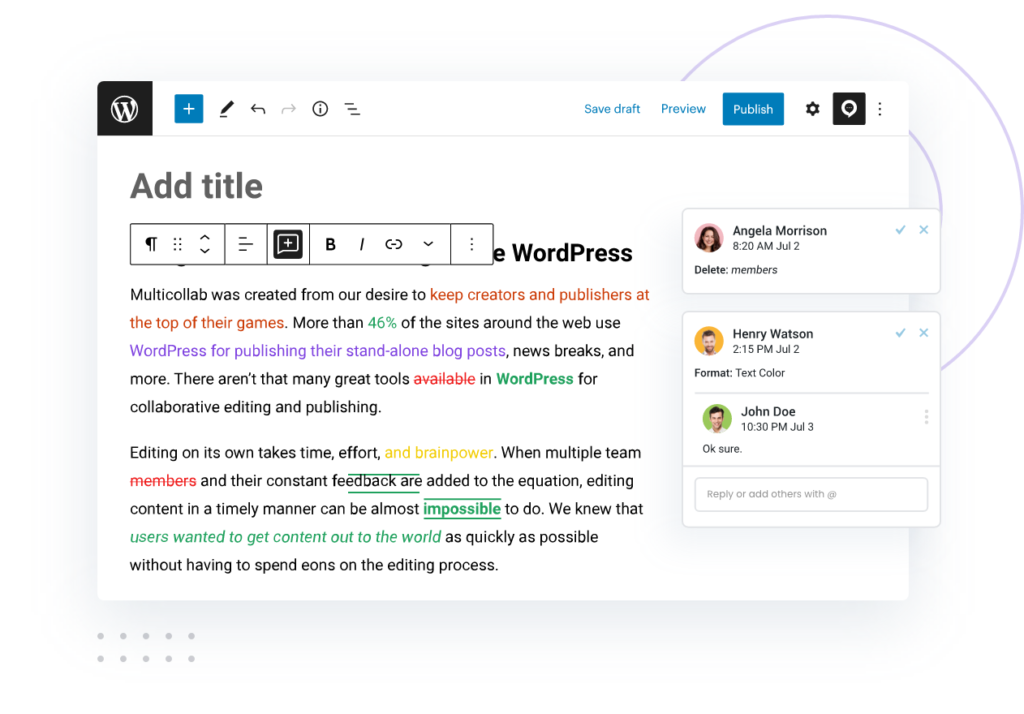Suggestion Mode WordPress Editor