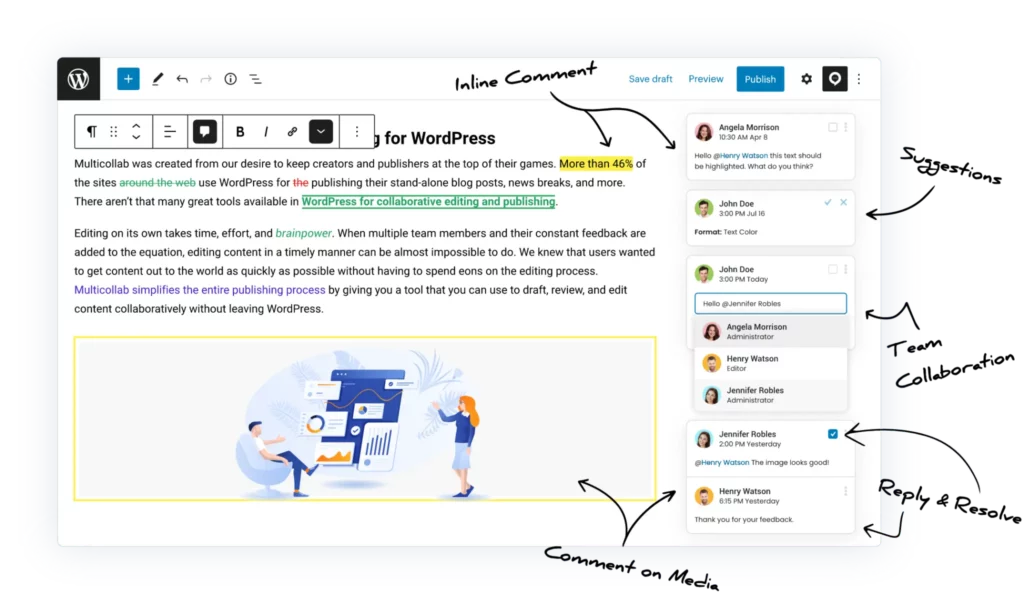 Inline Comment on Write-up and Media Files