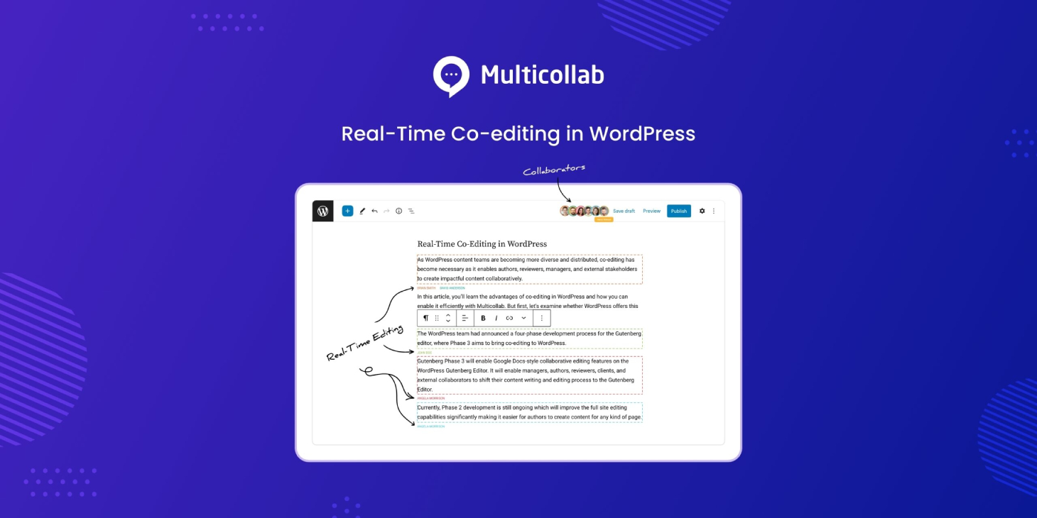 Real-Time Co-editing in WordPress