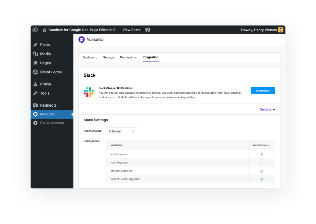 Slack Integration