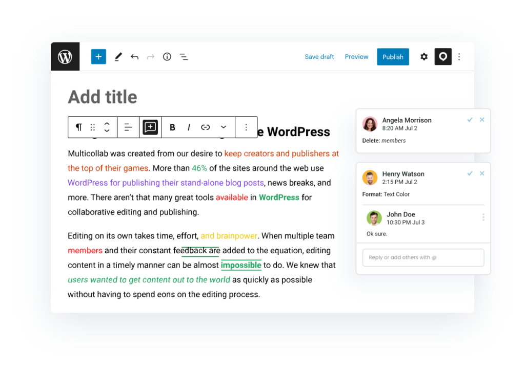 Suggestion Mode WordPress Editor