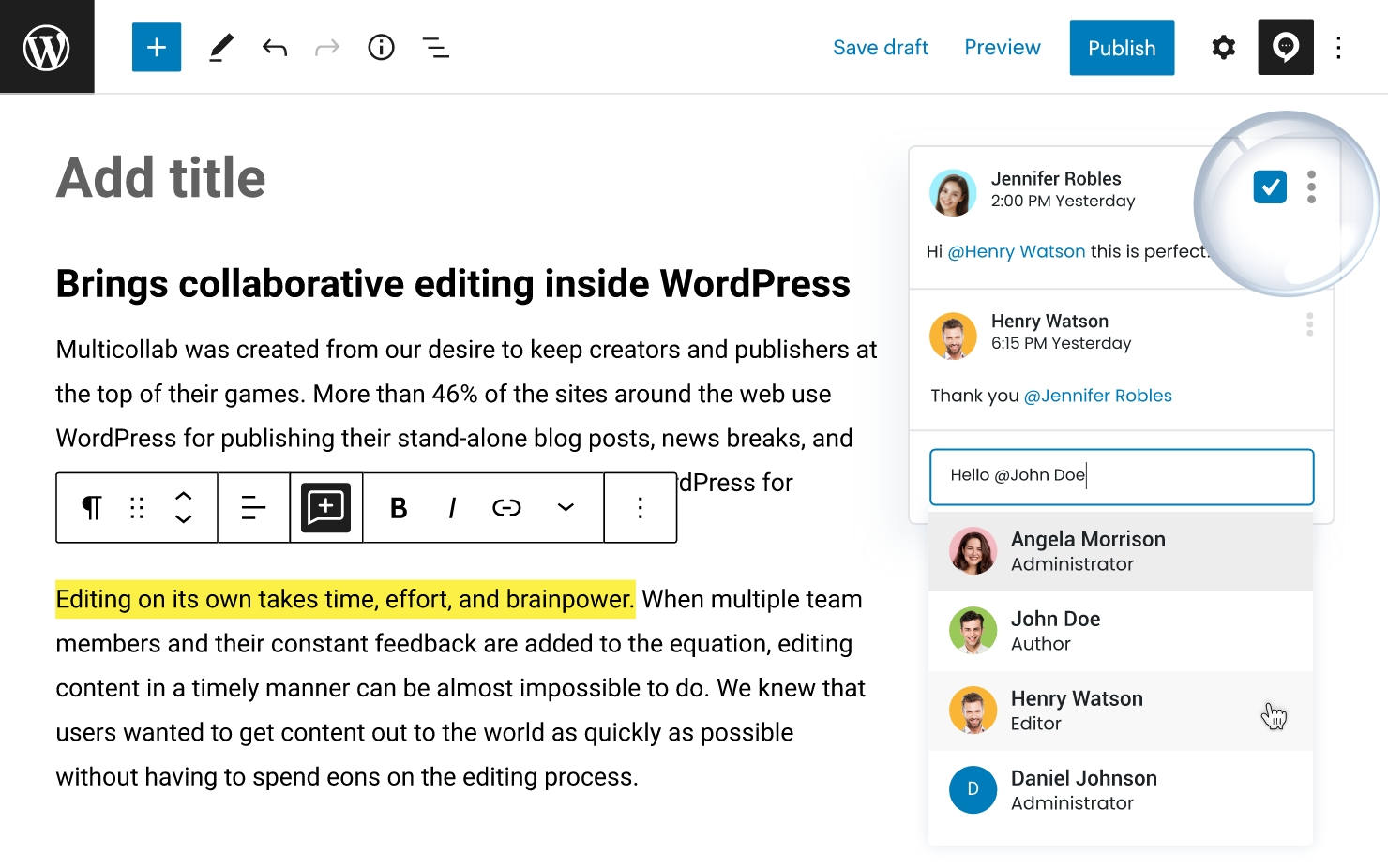 WordPress Multi Author Commenting Feature
