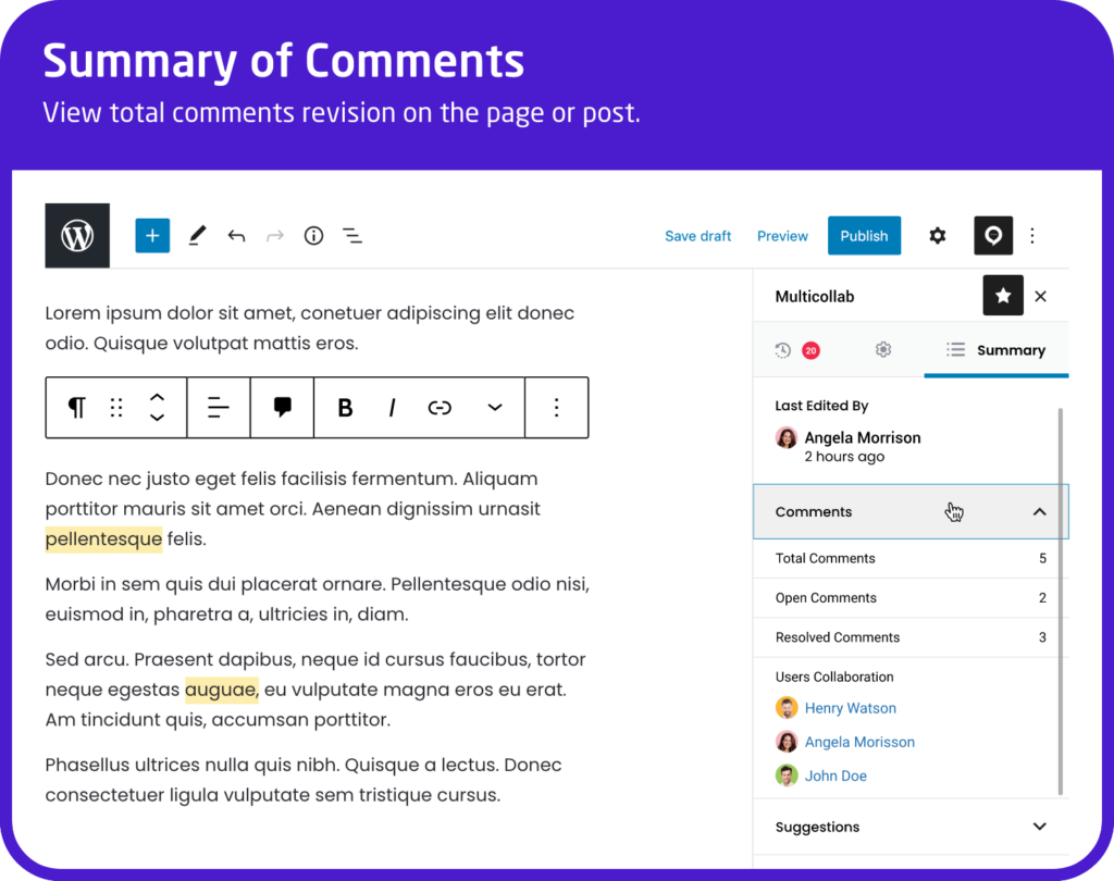 Multicollab’s Advanced Dashboard functionality