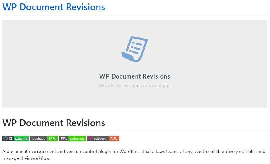 WP Document Revisions_ Draft Management and Version Control
