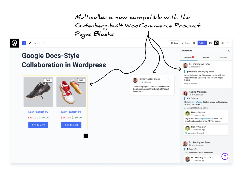 Multicollab 4.2 Compatibility with Gutenberg-built WooCommerce Product Pages.
