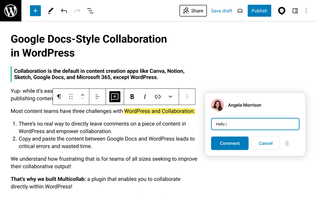 Multicollab inline comments 