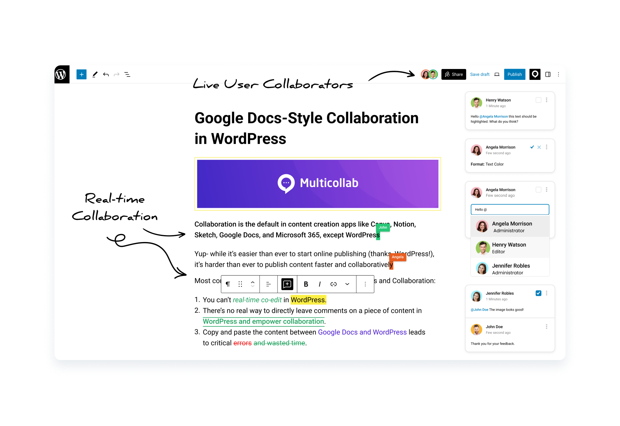 Feature Real time Collaboration