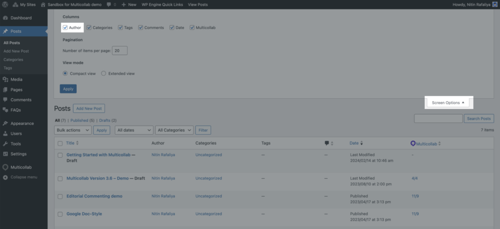 Setting Up a New Author in WordPress Post
