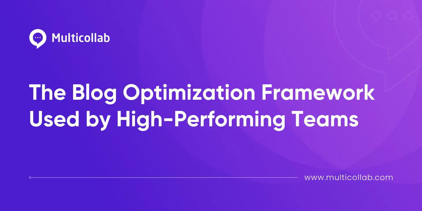 Blog Title Image: The Blog Optimization Framework Used by High-Performing Teams