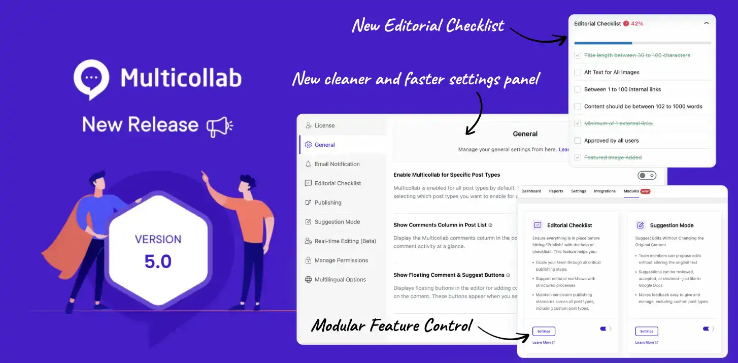 Blog Title Image: Multicollab 5.0 Is Live: A Smoother, Smarter WordPress Collaboration Experience