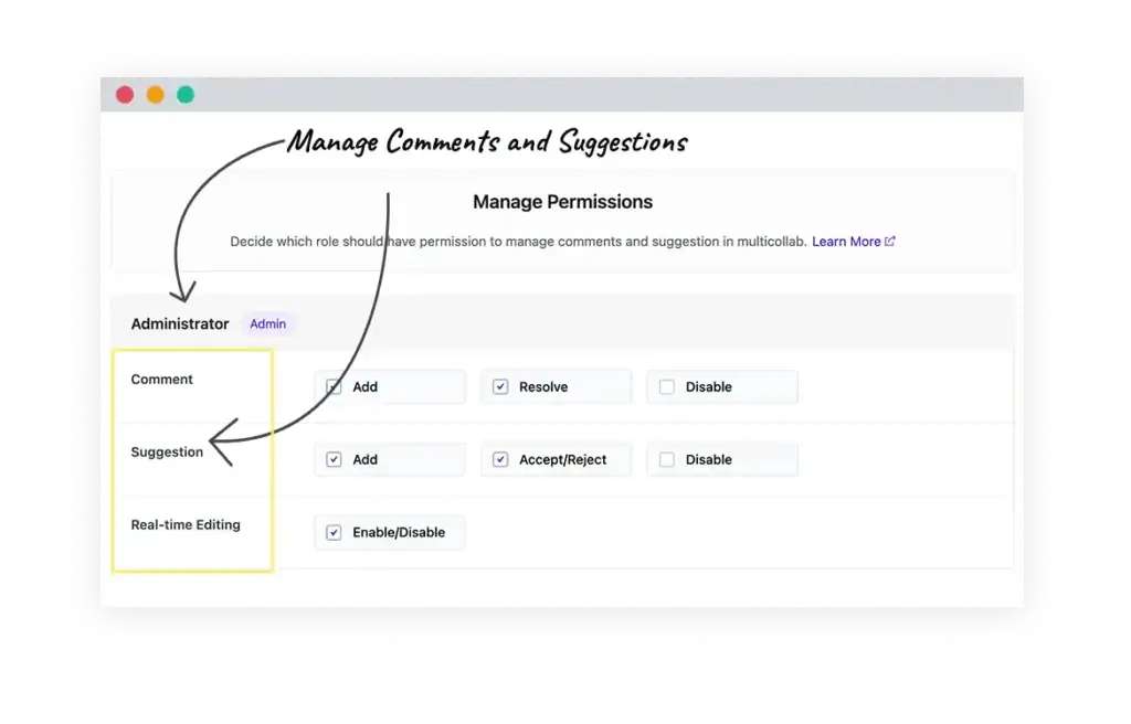 Custom permission Features
