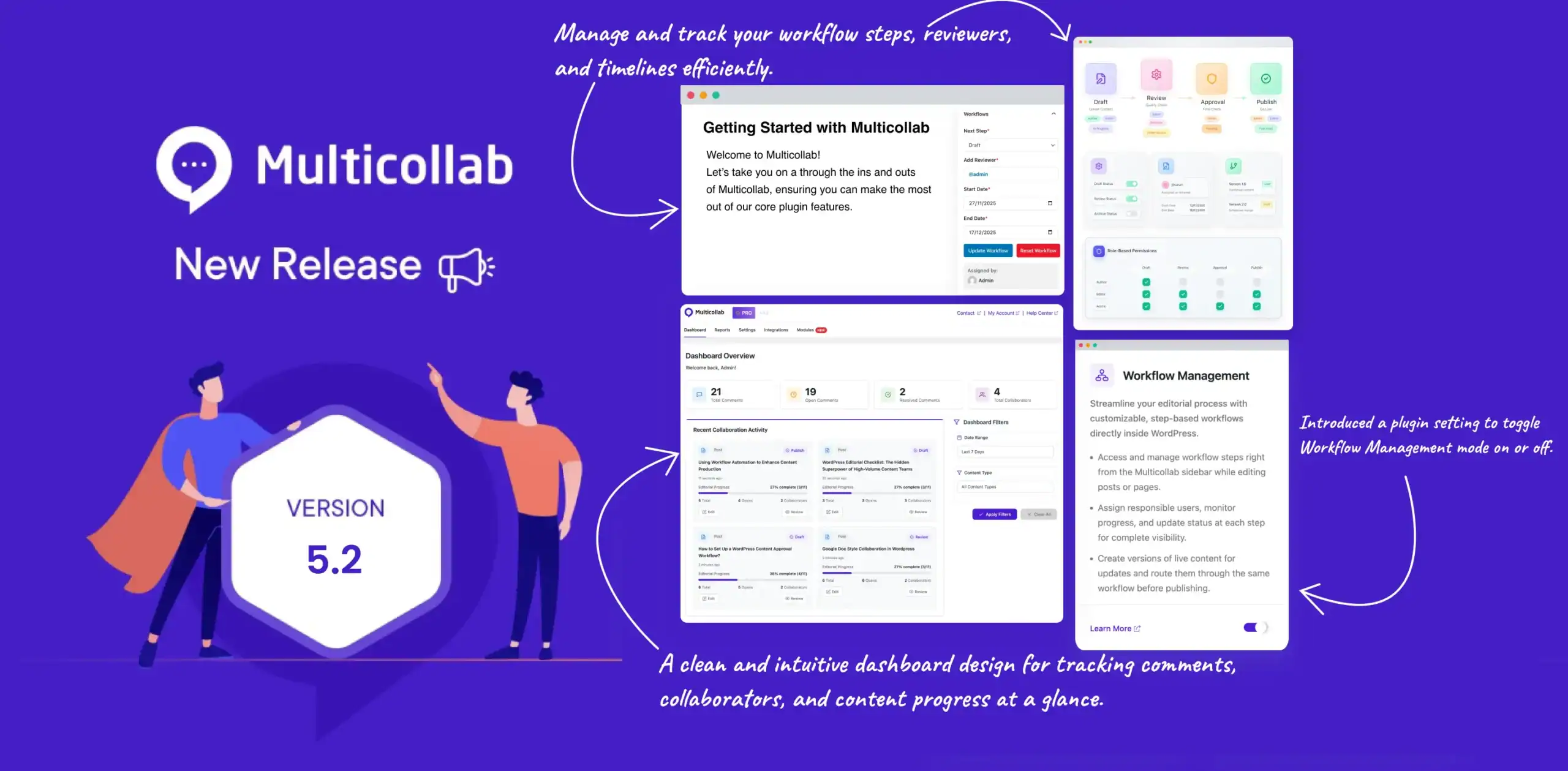 Blog Title Image: Multicollab 5.2: Meet the New Content Workflow System Built for Real WordPress Teams